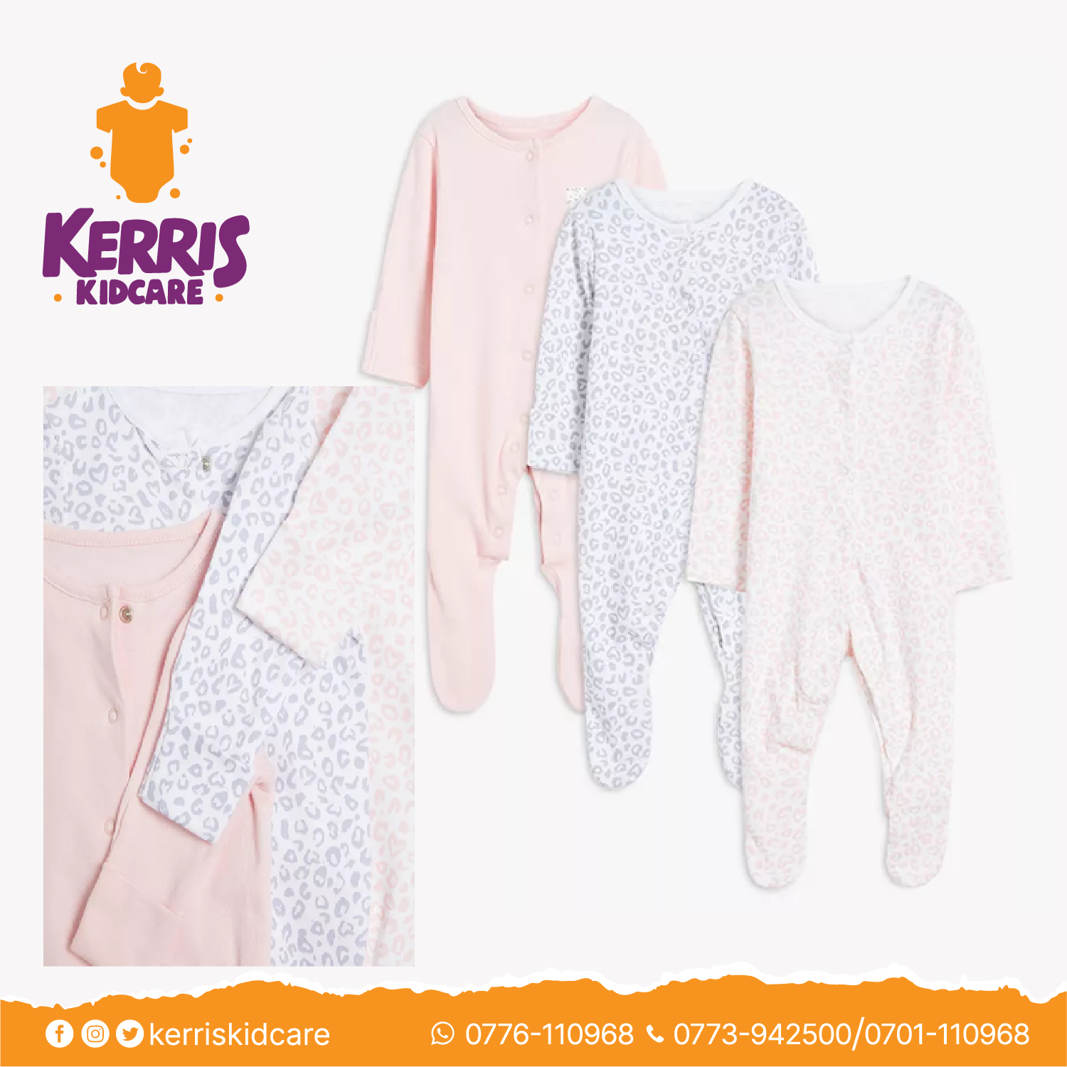 Organic Cotton Leopard Sleepsuit